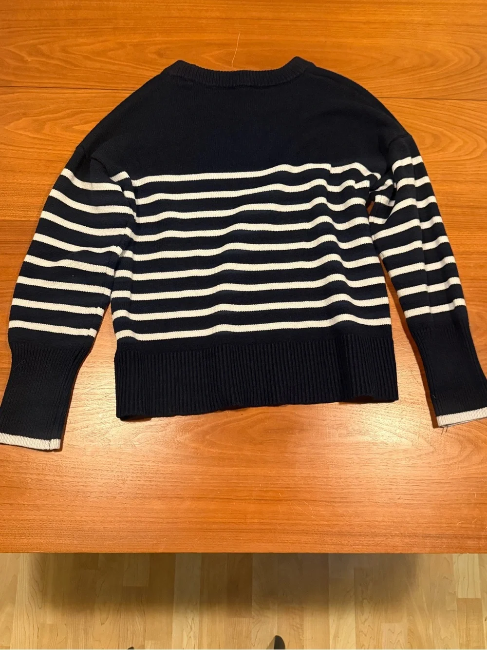Philosophy Navy & White Striped Crewneck Sweater - Picture 2 of 3